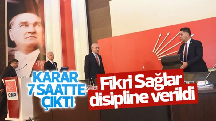 Fikri Sağlar disiplin kuruluna sevk edildi
