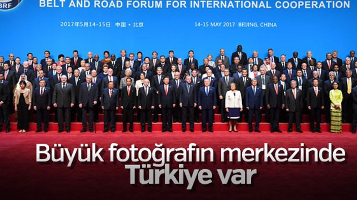 Erdoğan'dan Çin'de liderlerle aile fotoğrafı
