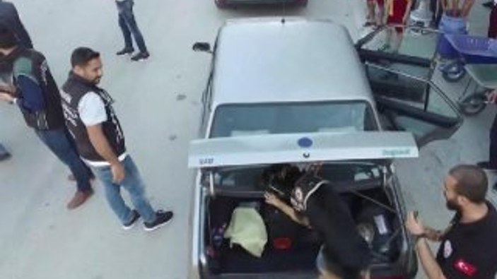 Mersin'de torbacılara 'drone'lu uygulama