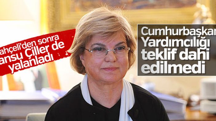 Çiller'den cumhurbaşkanı yardımcılığı iddialarına yanıt