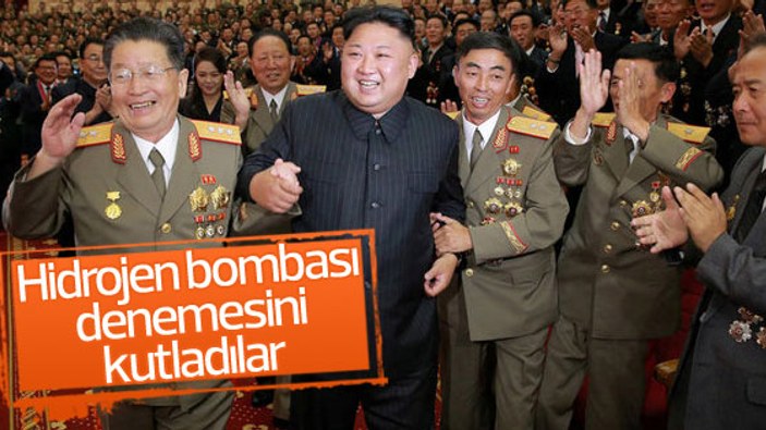 Kuzey Kore lideri hidrojen bombası denemesini kutladı