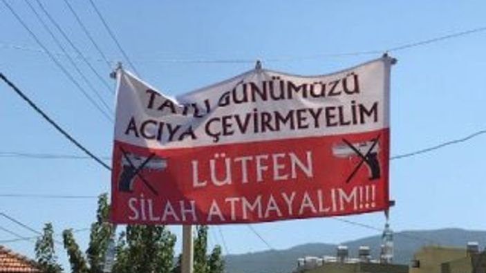 Osmaniye'de düğün sahibi magandaları pankartla uyardı