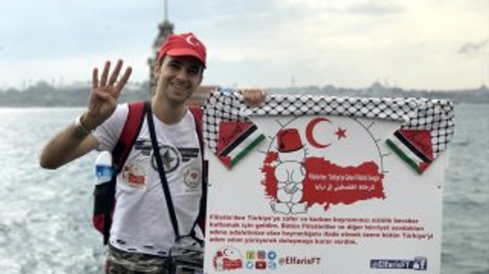 Filistinli genç,  İstanbul'dan Ankara'ya yürüyecek