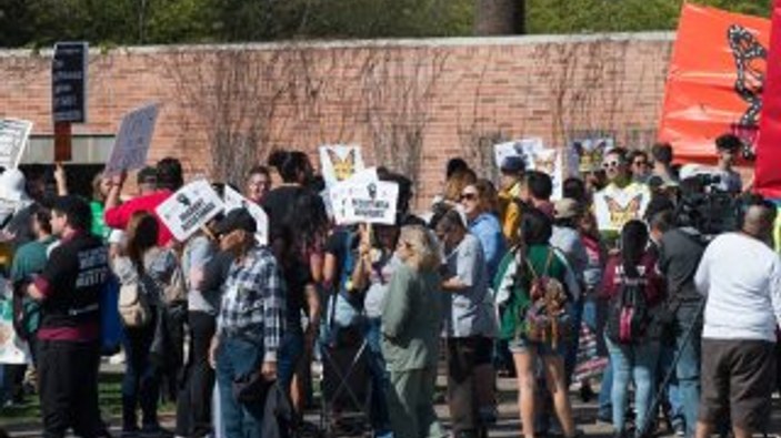 Los Angeles’ta göçmenlere destek için toplandılar