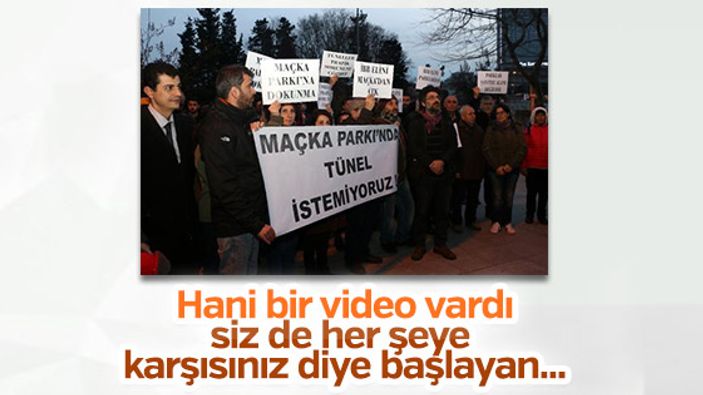 Maçka Parkı'nda protesto eylemi