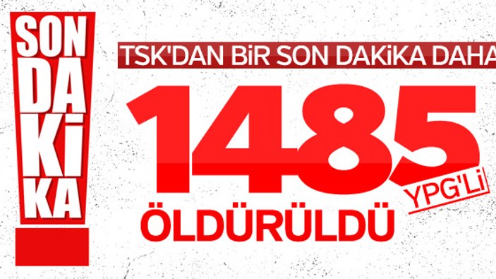 TSK: 1485 terörist etkisiz hale getirildi