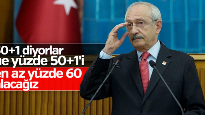 Kemal Kılıçdaroğlu'nun 2019 hedefi: Yüzde 60