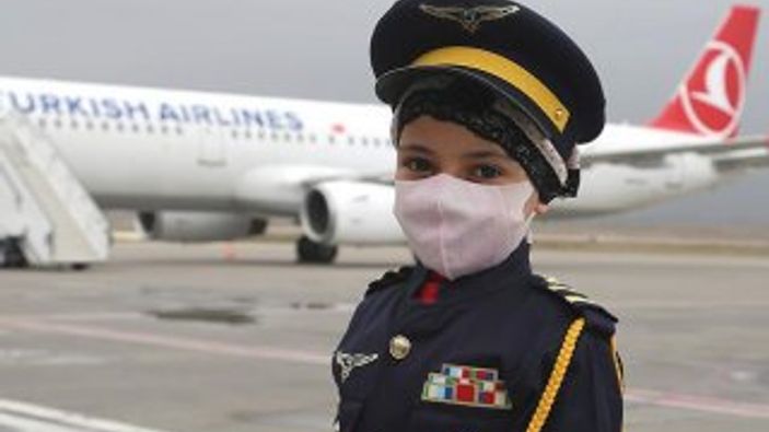 Küçük Meryem'in pilotluk hayali gerçek oldu