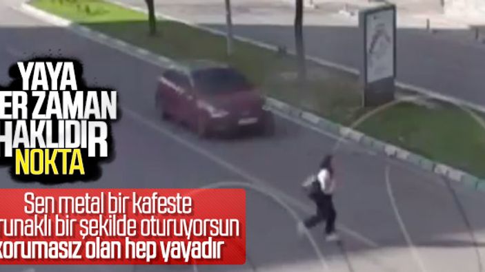 Kütahya'da yaya ezilmekten son anda kurtuldu