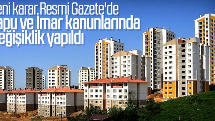 Tapu kanununda değişiklik