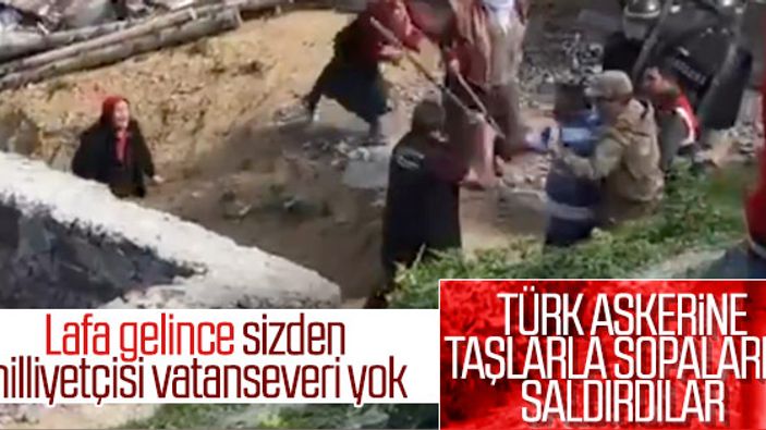 Gümüşhane'de yaylacılar askerlere saldırdı
