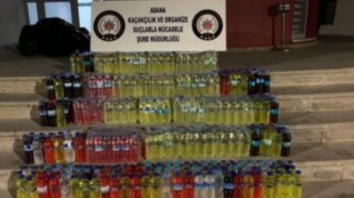Adana'da tekel bayisindeki kaçak içkilere operasyon