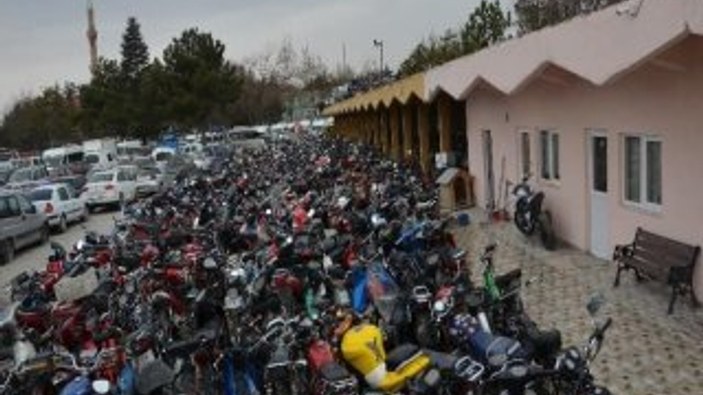 Konya'da yakalanan motosikletler hurdaya gönderildi
