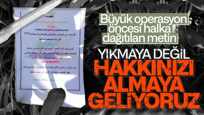 SMO'dan sivil halka YPG uyarısı