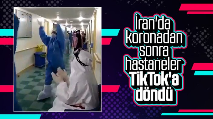 İran'da hastanede çalışanlar eğlenceden vazgeçmedi