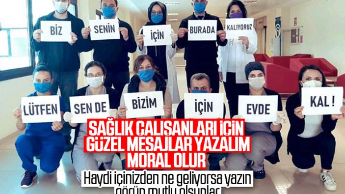 Sağlık çalışanlarına alkış desteği