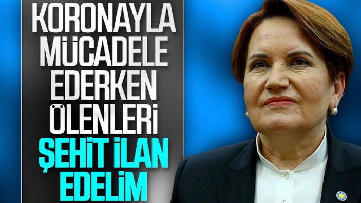 Akşener'den sağlık çalışanları için şehit önerisi