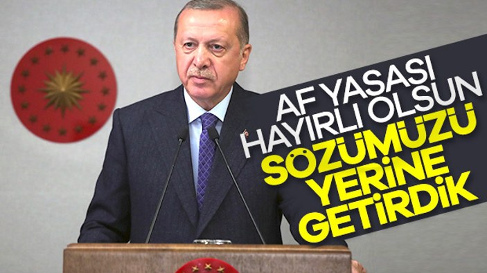Cumhurbaşkanı Erdoğan, infaz yasasını değerlendirdi