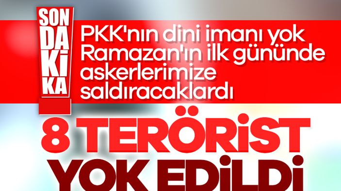 Irak'ın kuzeyinde 8 terörist öldürüldü