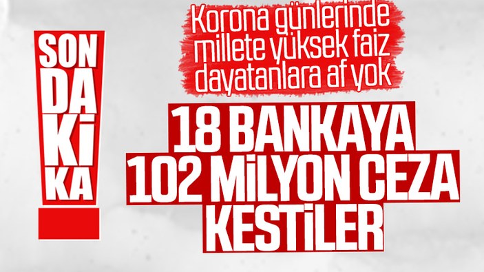 BDDK'dan 18 bankaya toplam 102 milyon ceza