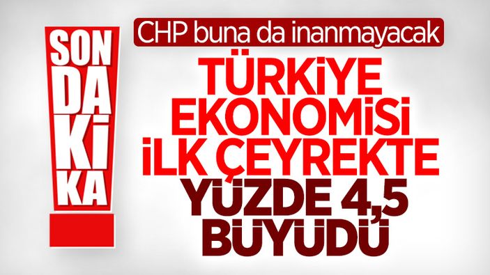 Türkiye ekonomisi yılın ilk çeyreğinde yüzde 4,5 büyüdü