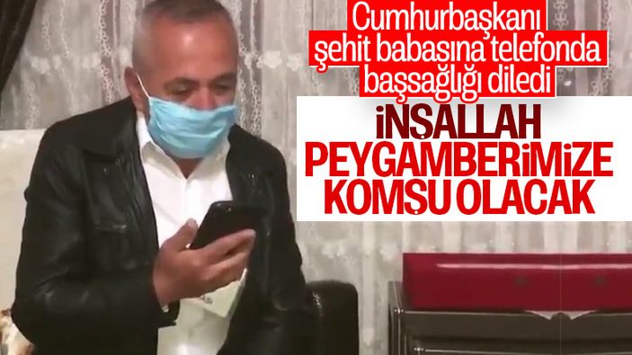 Erdoğan, İdlib şehidinin babasına başsağlığı diledi