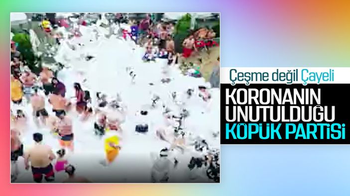 Rize'de köpük partisi düzenleyenlere korona cezası