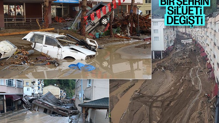 Giresun'da sel felaketi sonrası Bakan Pakdemirli incelemelerde bulundu
