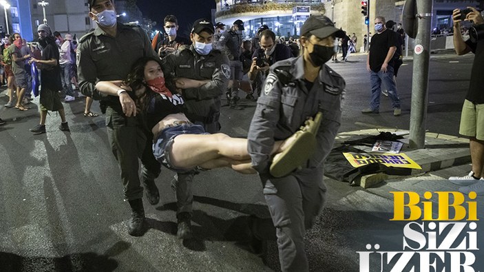Kudüs'te Netanyahu karşıtı göstericilere polis müdahale etti