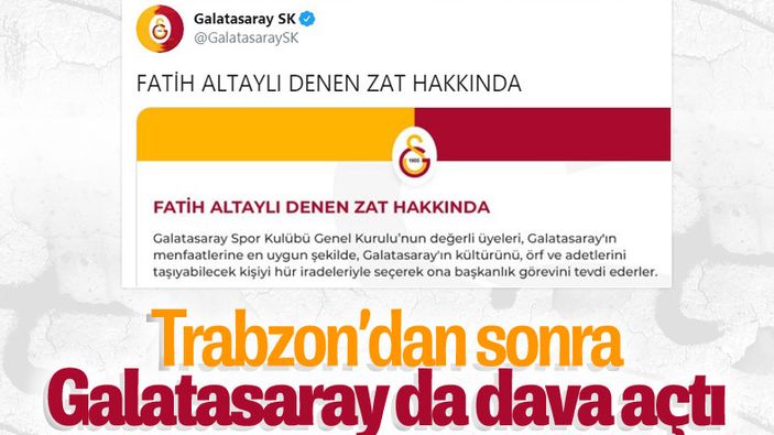 Galatasaray: Fatih Altaylı hakkında hukuki işlem başlatıldı