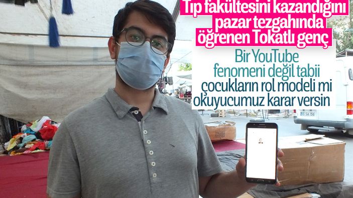 Pazar tezgahında tıp fakültesini kazandığını öğrendi