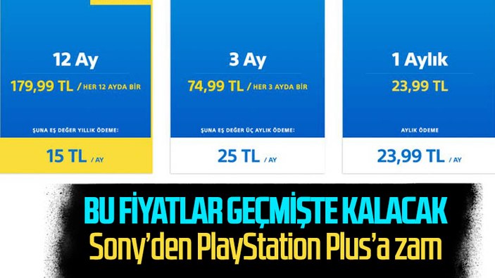 Sony, PlayStation Plus Türkiye fiyatlarına zam yaptı