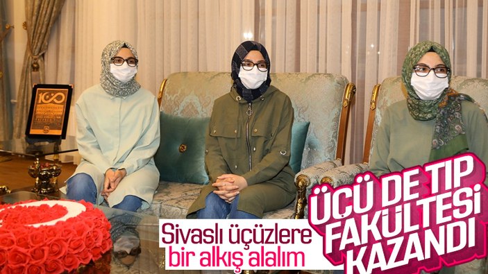 Sivas'ta üçüz kardeşler tıp fakültesini kazandı