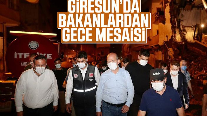 Süleyman Soylu ve Murat Kurum, Giresun'da sel gölgesinde