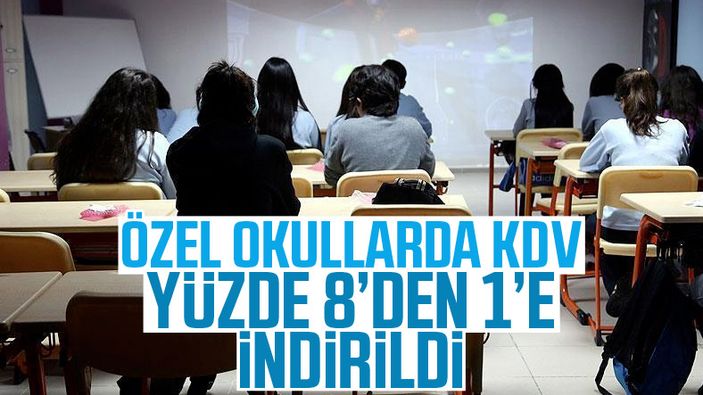 Özel okullarda KDV indirimi