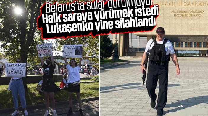 Belarus'ta göstericiler Stella Meydanı'na yürüdü