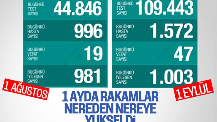 Türkiye'de koronavirüs salgınında günün tablosu