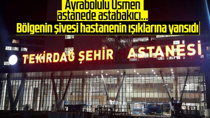 Tekirdağ Şehir Hastanesi'nden güldüren kare