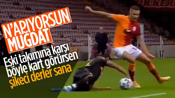Muğdat kırmızı kart görüp penaltı yaptırdı sosyal medya karıştı