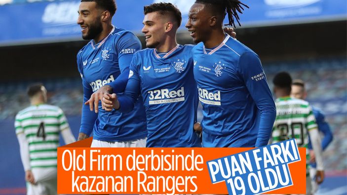 Celtic'i yenen Rangers puan farkını 19'a çıkardı