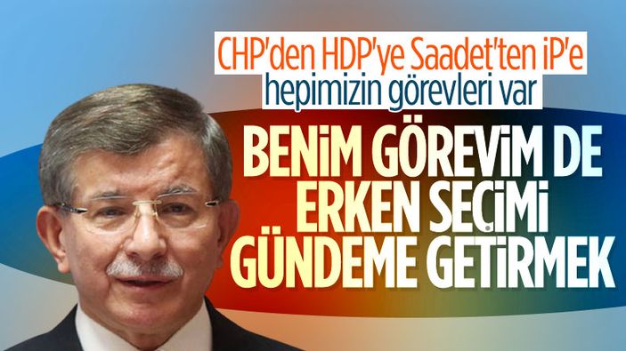 Ahmet Davutoğlu'ndan erken seçim açıklaması