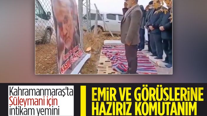 Kahramanmaraş'ta İran yanlısı bir grup, Kasım Süleymani için intikam yemini etti