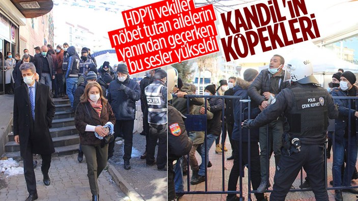 HDP'li milletvekili evlat nöbetindeki ailelere zafer işareti yaptı