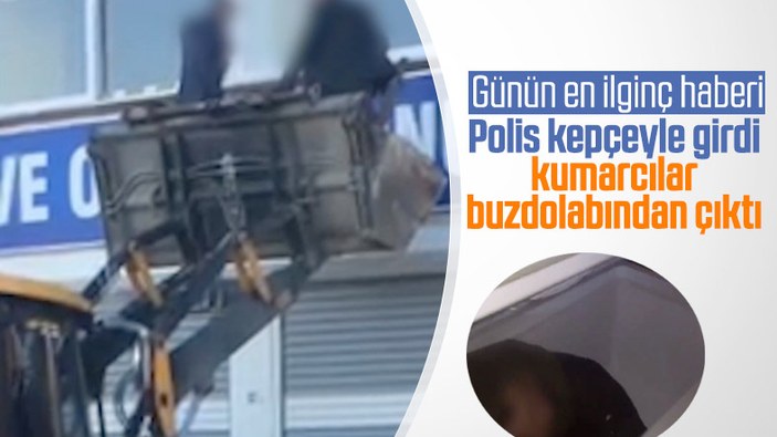 Şırnak'ta kumar oynanan salonu polis iş makinesiyle bastı