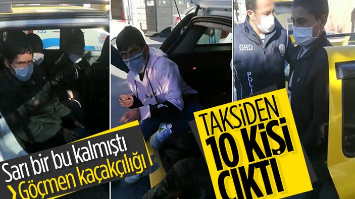 Kocaeli'de taksiden kaçak göçmen çıktı