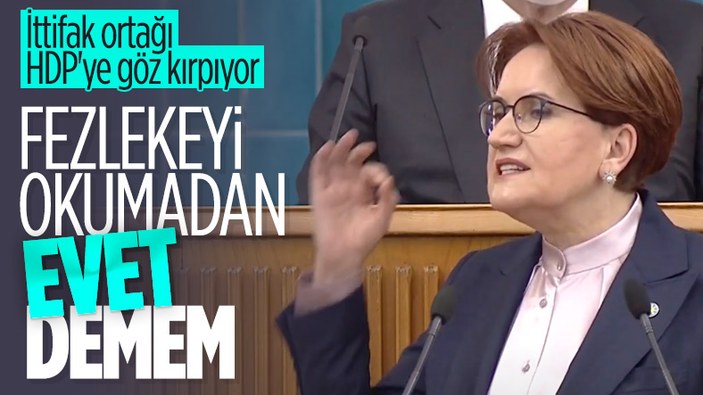 Meral Akşener, HDP'lilerin fezlekeleriyle ilgili tavrını açıkladı