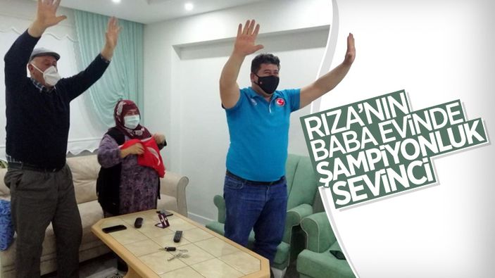 Avrupa şampiyonu Rıza Kayaalp'in baba evinde madalya sevinci