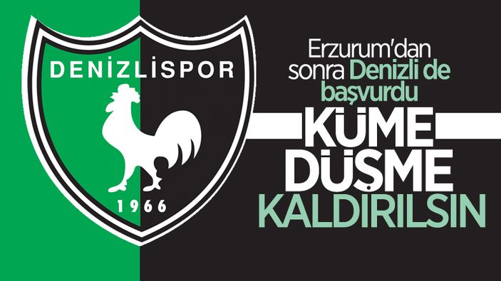 Denizlispor'dan küme düşme kaldırılsın başvurusu