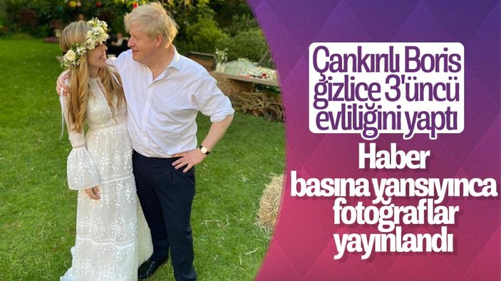 Gizlice evlenen Boris Johnson'ın düğün fotoğrafları ortaya çıktı