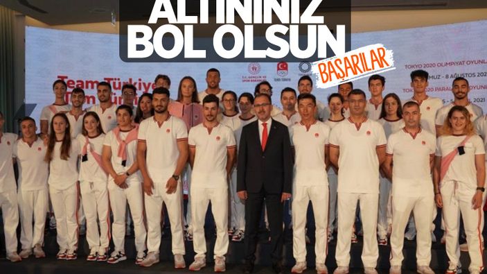 Bakan Kasapoğlu, sporcularımızı Tokyo Olimpiyatları'na uğurladı